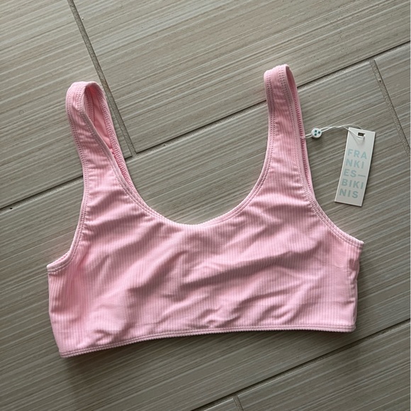 NEW Frankies Bikinis Connor Ribbed Scoop Bikini Top – L - Picture 3 of 6
